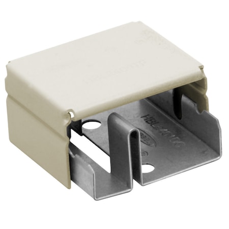Hubbell Wiring Device-Kellems Metal Raceway, Divided Transition Fitting, Hubbell to WM, HBL2400D Series, Ivory HBL2400DTFIV